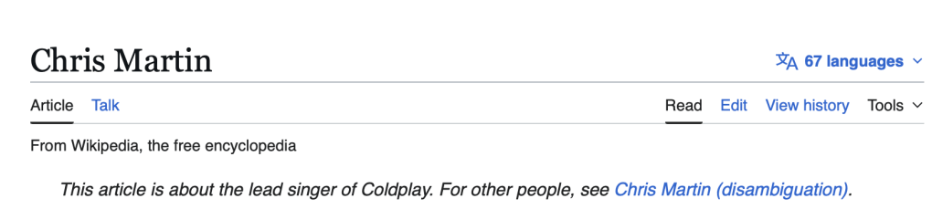 CHRIS MARTIN VS CHRIS MARTIN en 5&nbsp;points.